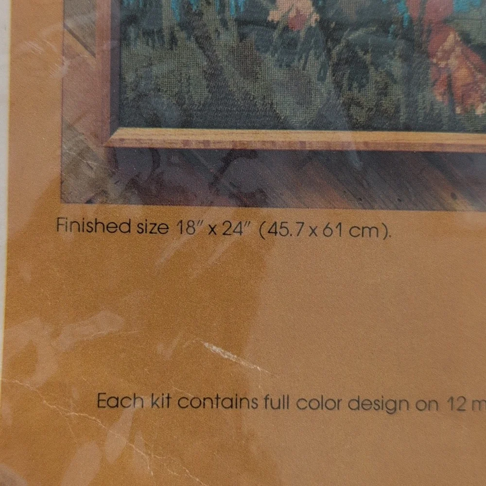 80s‎ Vintage Bengal Tiger Duck Needlepoint Kit - Multicolor